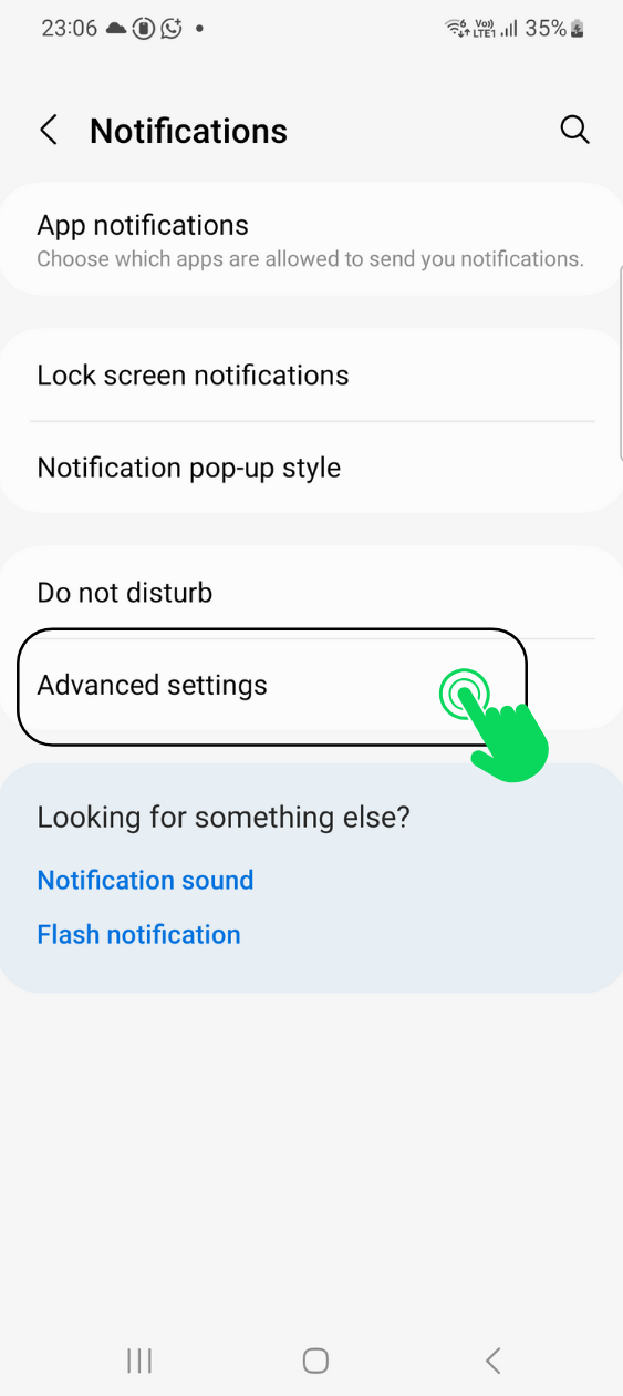 Samsung phone notification settings